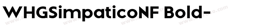 WHGSimpaticoNF Bold字体转换